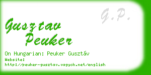 gusztav peuker business card